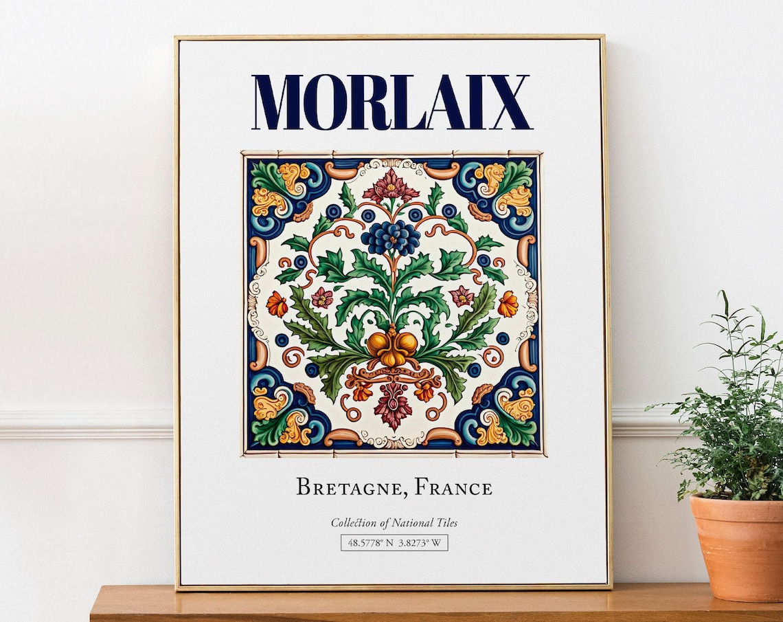 Morlaix Bretagne France Minimalist Travel Poster