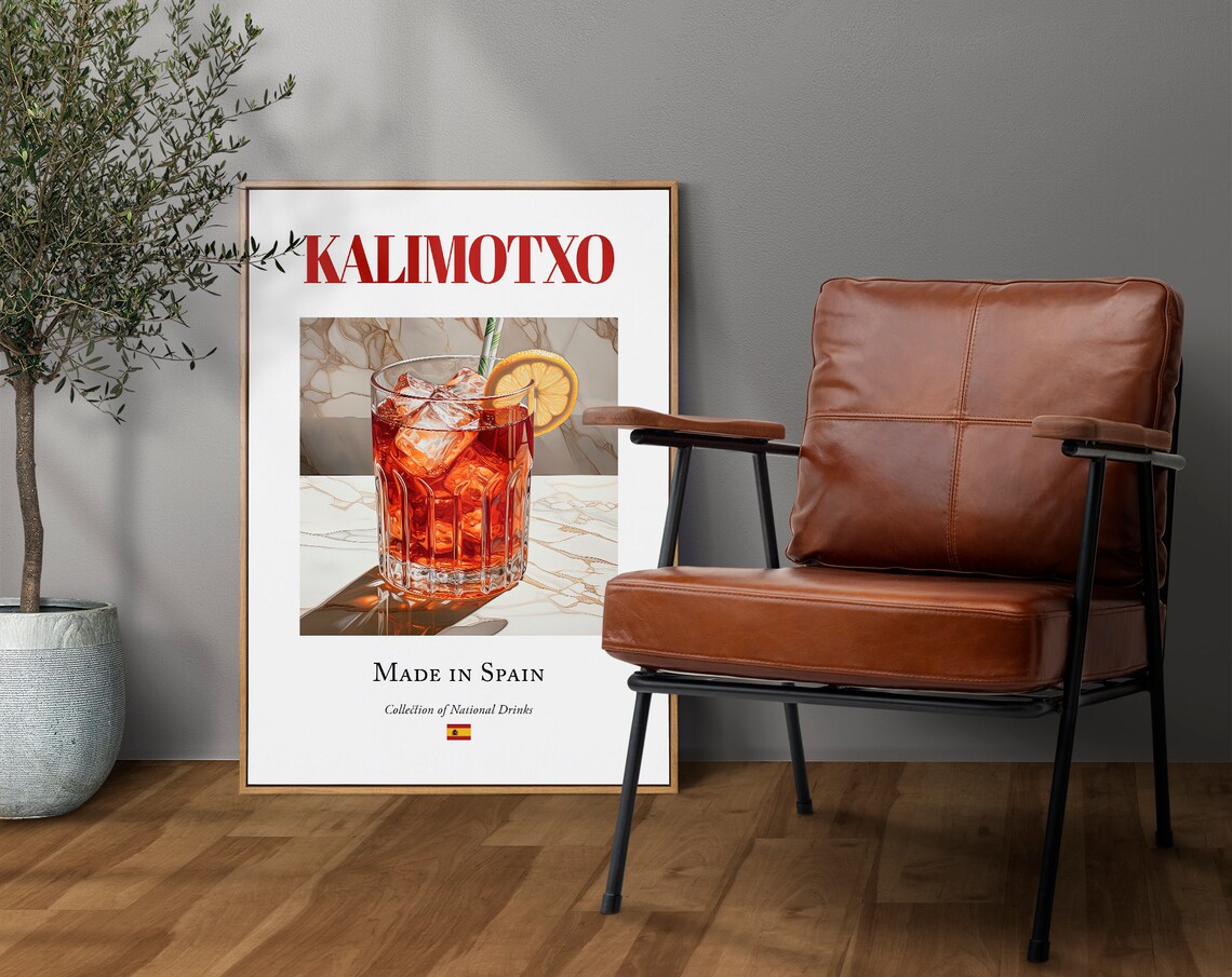 Kalimotxo On Maiolica Tile, Spanish Beverage Poster - Image 4