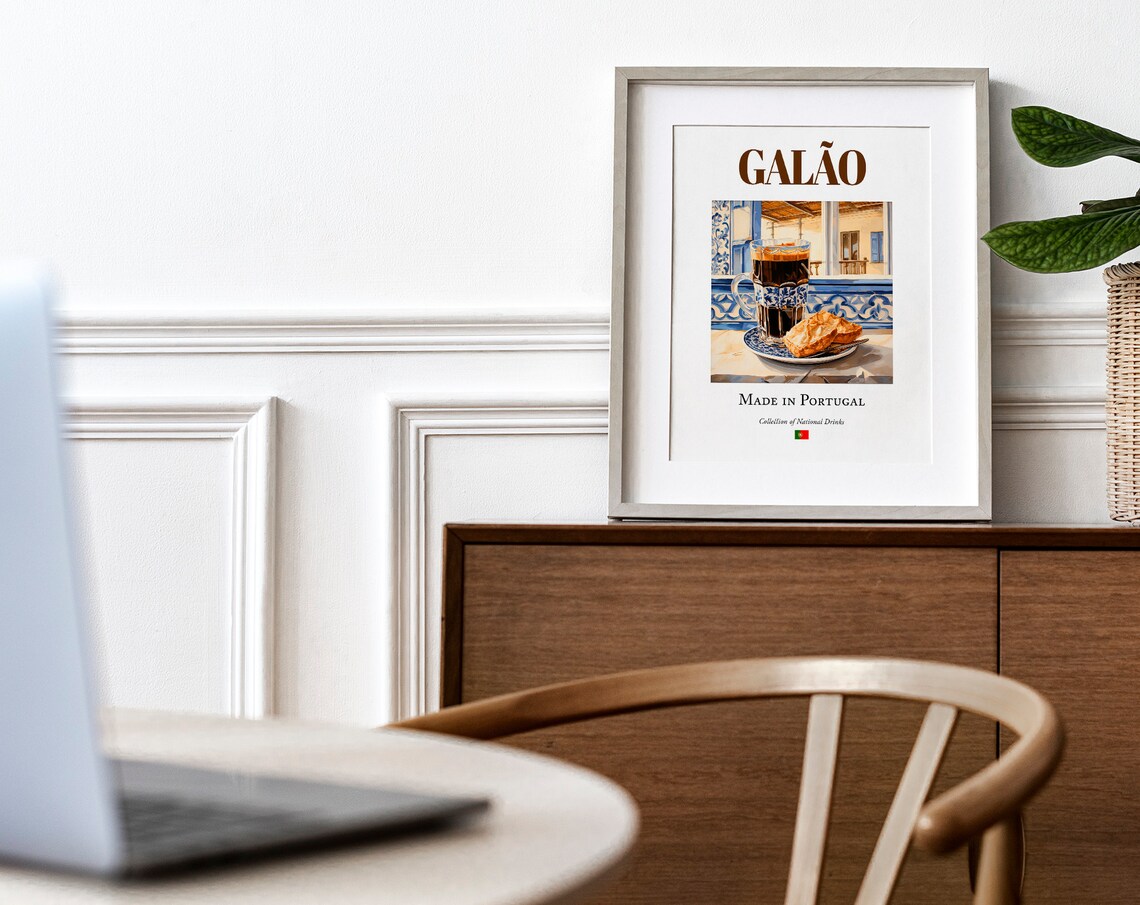 Galo on Azulejo Tile, Portugal Kitchen Bar Art Print - Image 3