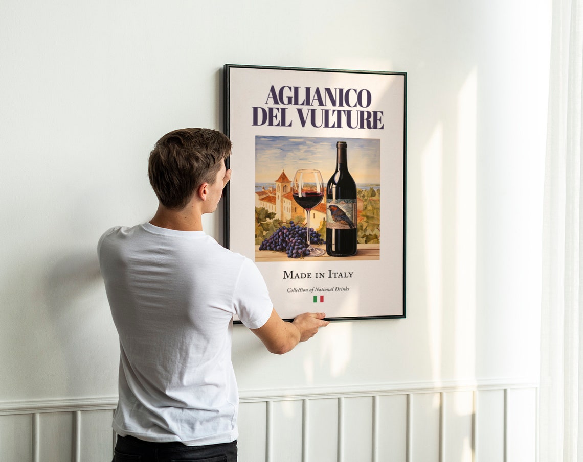 Aglianico Del Vulture Maiolica Tile, Kitchen Bar Poster - Image 2