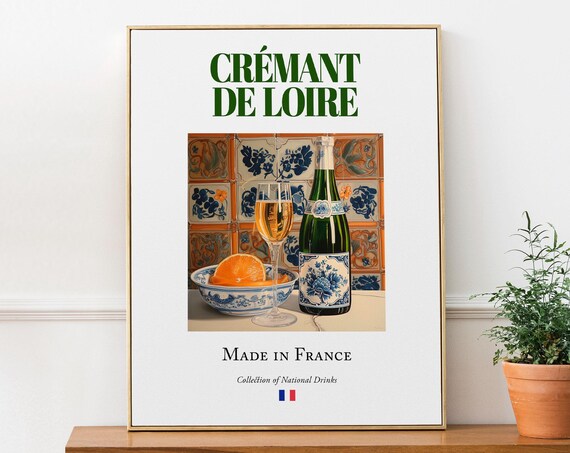 Crmant De Loire Maiolica Tile Kitchen & Bar Art Print