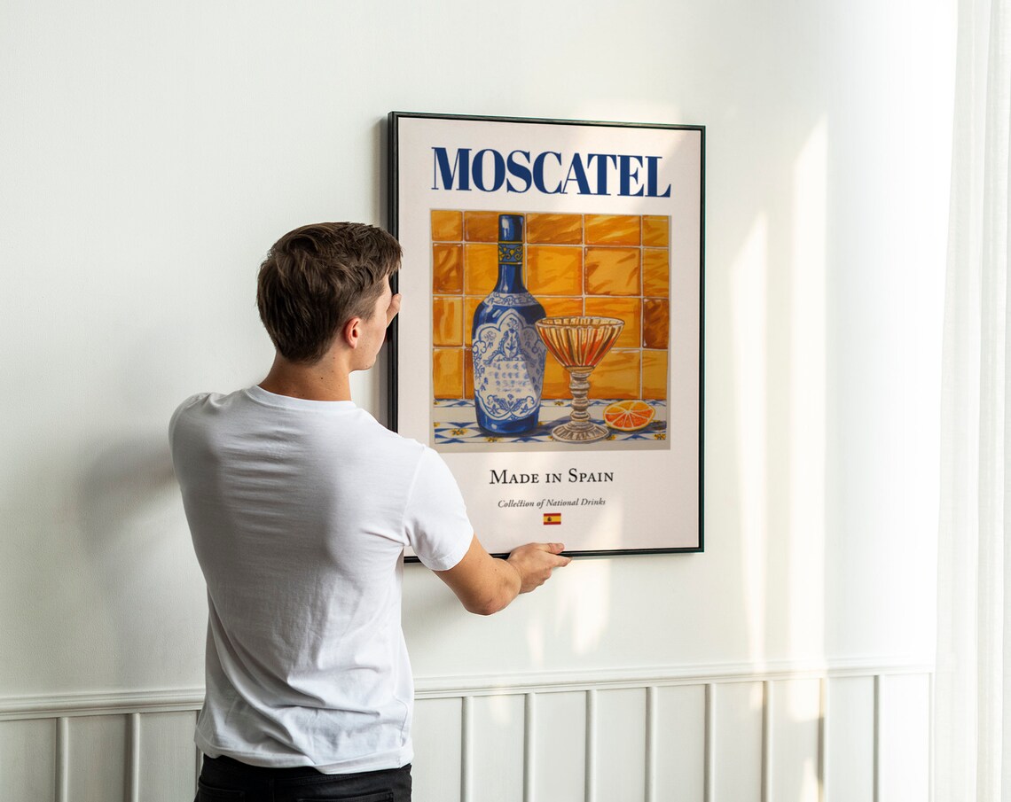 Moscatel on Maiolica Tile, Spanish Beverage Poster - Image 4