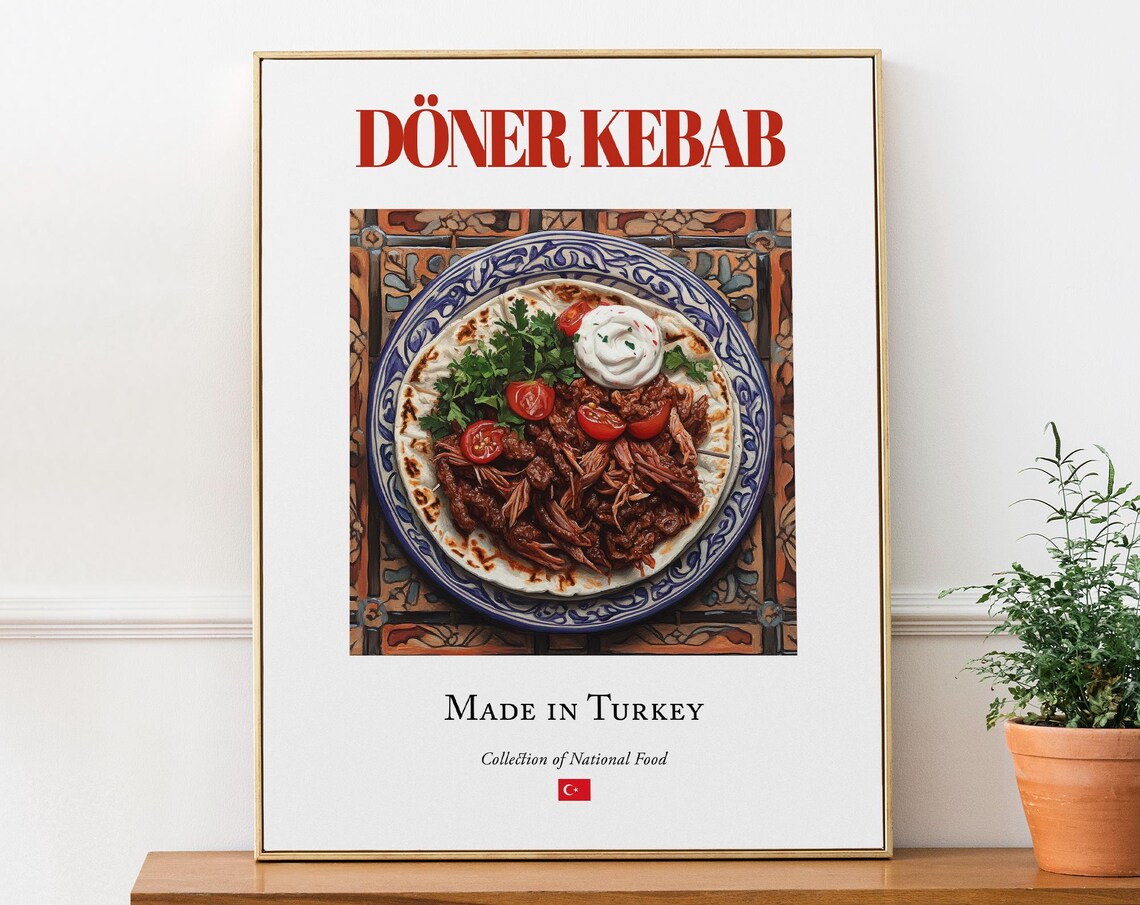 Doner Kebab Traditional Turkish Cuisine Poster