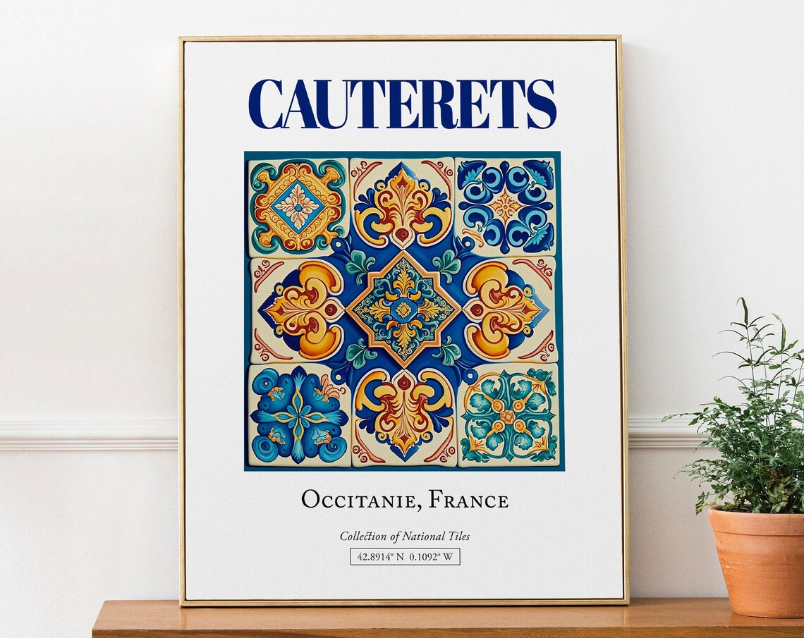 Cauterets Occitanie France Minimalist Travel Poster