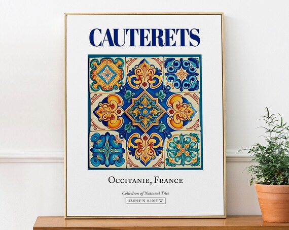 Cauterets Occitanie France Minimalist Travel Poster