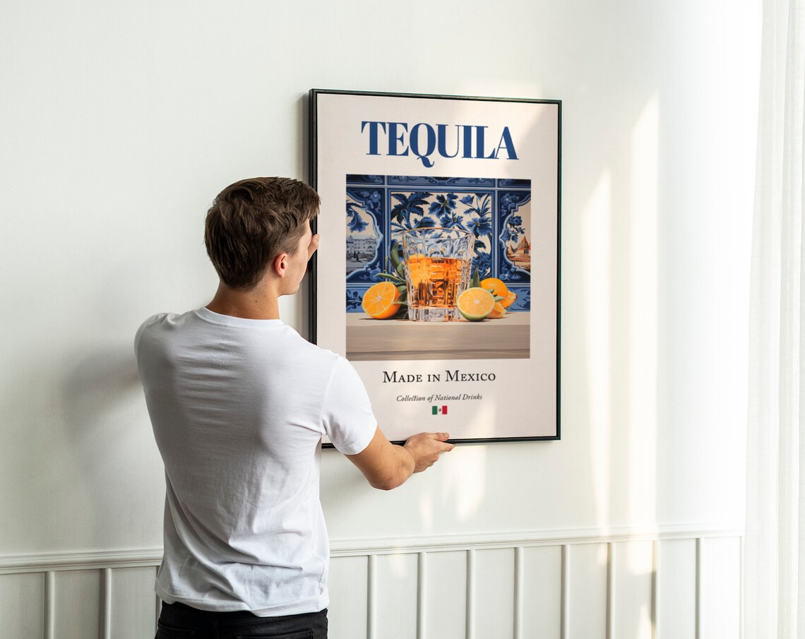 Tequila On Maiolica Tile, Traditional Mexican Art Print - Image 2