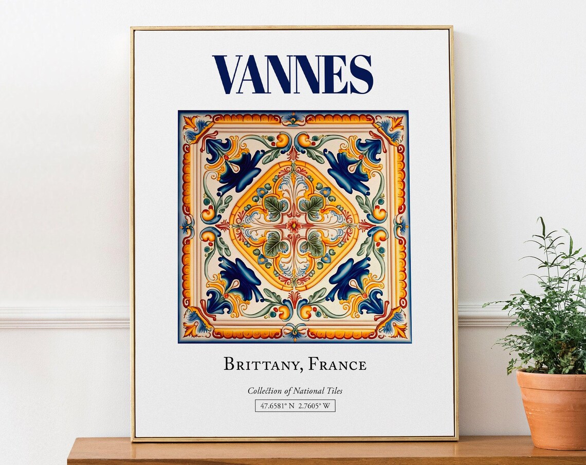 Vannes Brittany France Folk Traditional Art Print