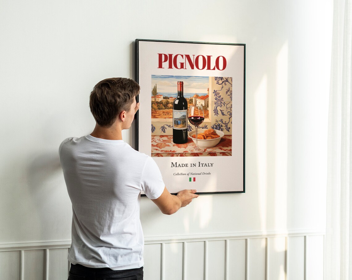 Pignolo On Maiolica Tile, Italian Beverage Poster - Image 2