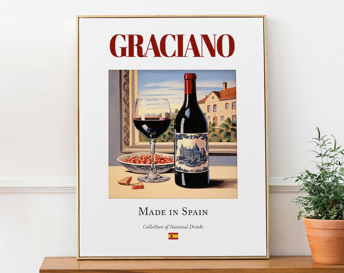 Graciano on Maiolica Tile, Traditional Navarre Art Print