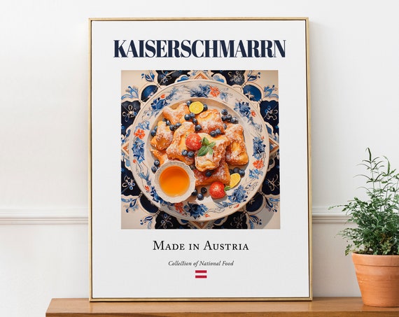 Kaiserschmarrn On Maiolica Tile Plate, Kitchen Poster Print