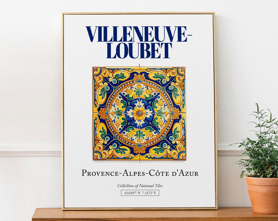 Villeneuve-Loubet Provence-Alpes-Cote D'Azur Minimalist Poster