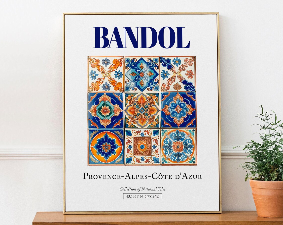 Bandol Provence-Alpes-Côte d'Azur France Tile Art Print