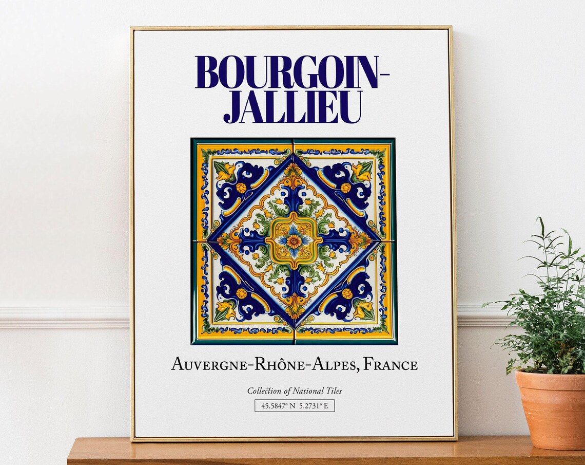 Bourgoinjallieu France Minimalist Travel Poster