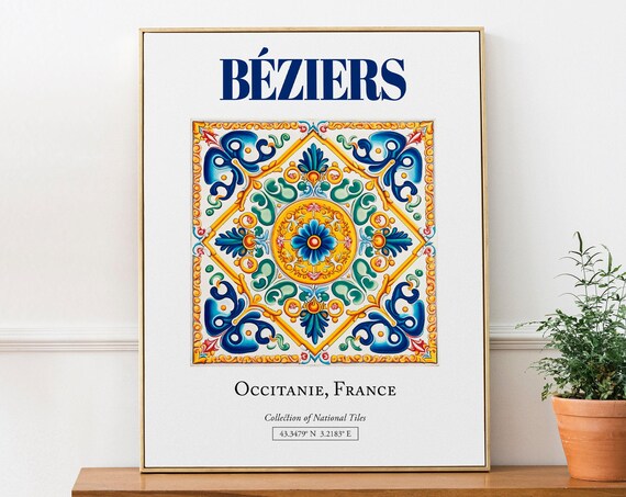 Bziers Occitanie France Minimalistic Travel Poster