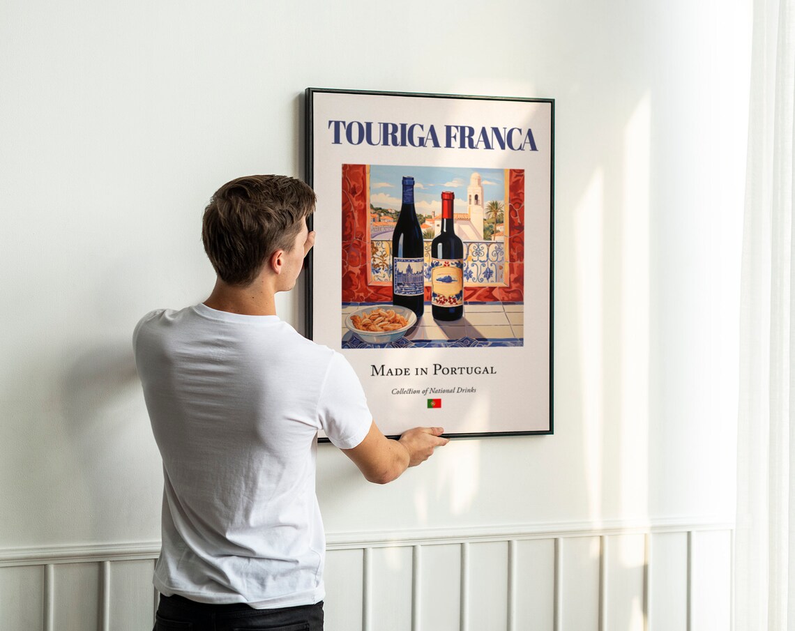 Touriga Franca Azulejo Tile Portugal Art Print - Image 3
