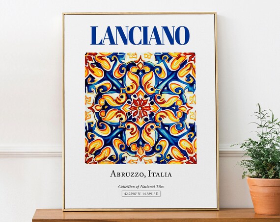 Lanciano Abruzzo Italy Folk Maiolica Tile Poster