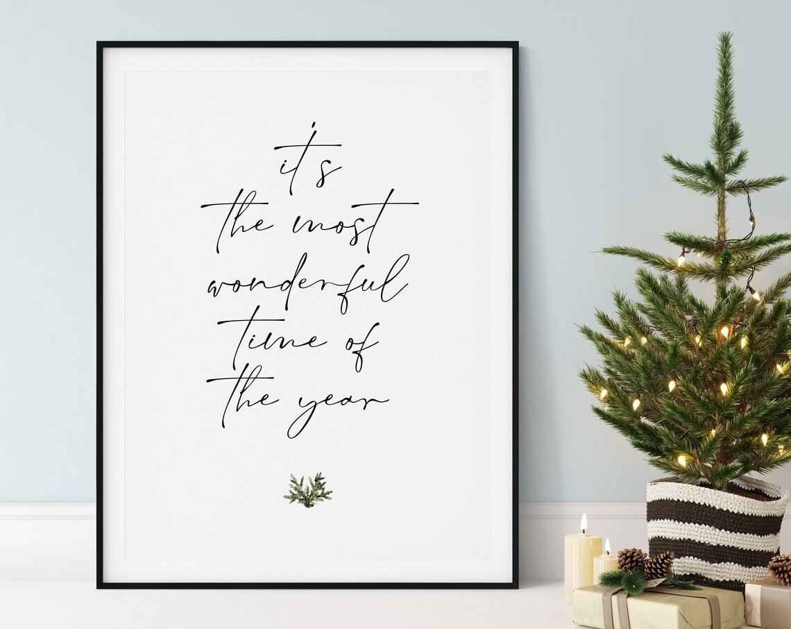 It's the Most Wonderful Time of the Year Christmas Script Poster