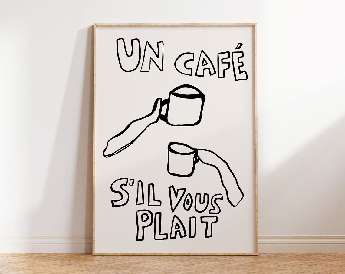 Un Caf Minimalist French Coffee Kitchen Decor - Image 5