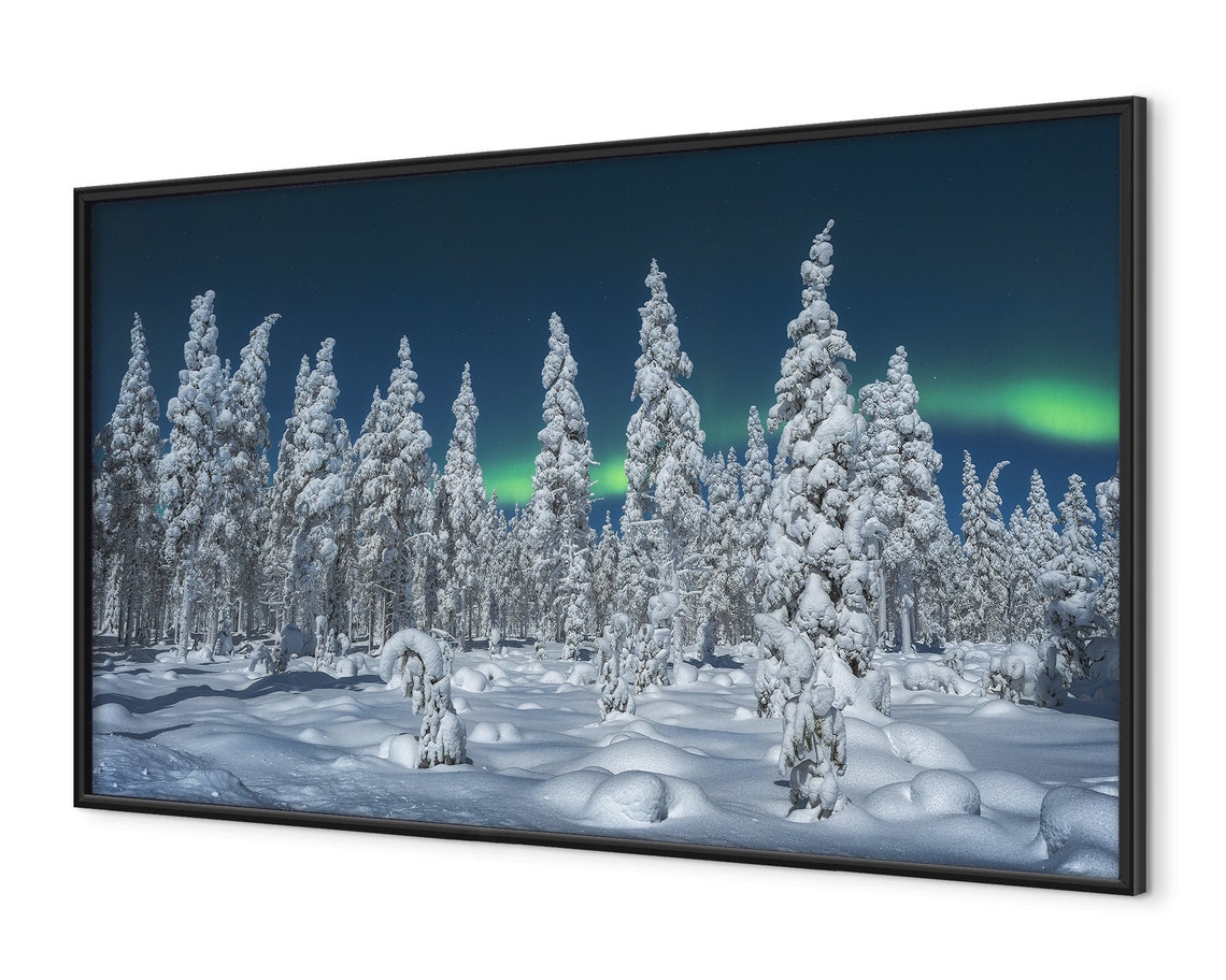 Northern Lights In Lapland Finland Premium Wall Picture With Wooden Frame Wall Art Living Room Decoration Art Print Poster Fine Art Photography - Image 4
