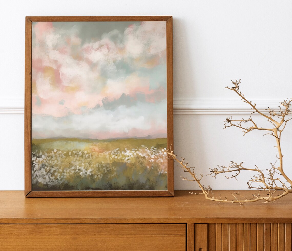 Simplistic Oil Painting, Abstract Modern Art Print