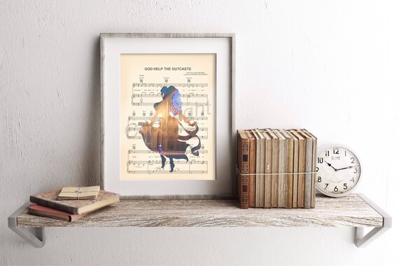 God Help the Outcasts Esmeralda Sheet Music Disney Movie Poster