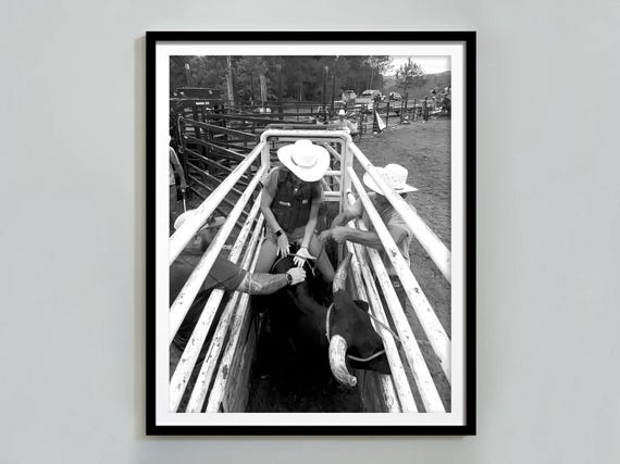 Cowgirl Riding Bull Print Western Wall Art Black And White Vintage Photography Hypebeast Wall Art Southwestern Decor