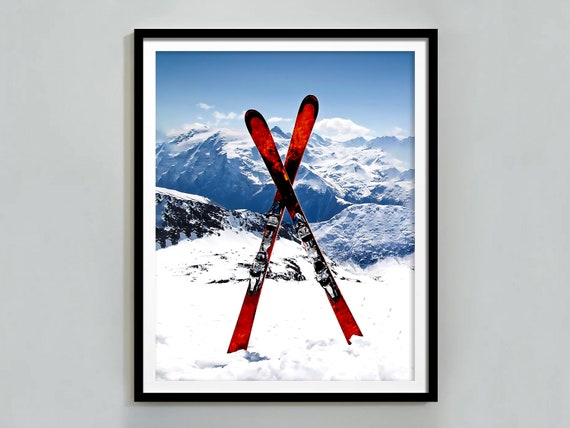 Vintage Ski Colorado Retro Skiing Wall Art Print