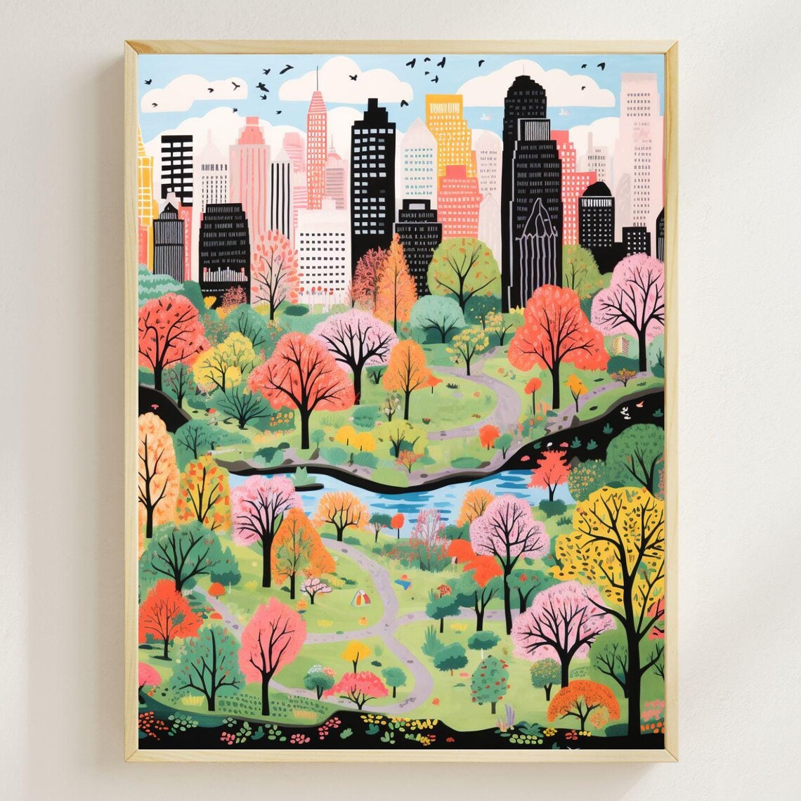 Central Park New York Cityscape Art Print