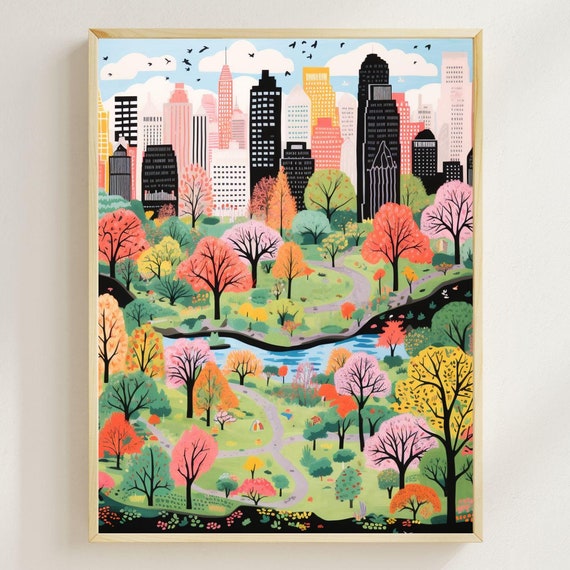 Central Park New York Cityscape Art Print