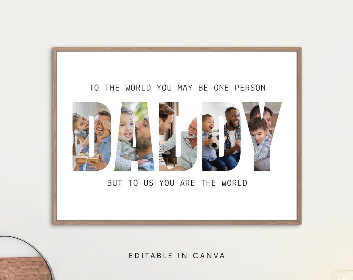Daddy Photo Collage - Personalized Frame - Image 2