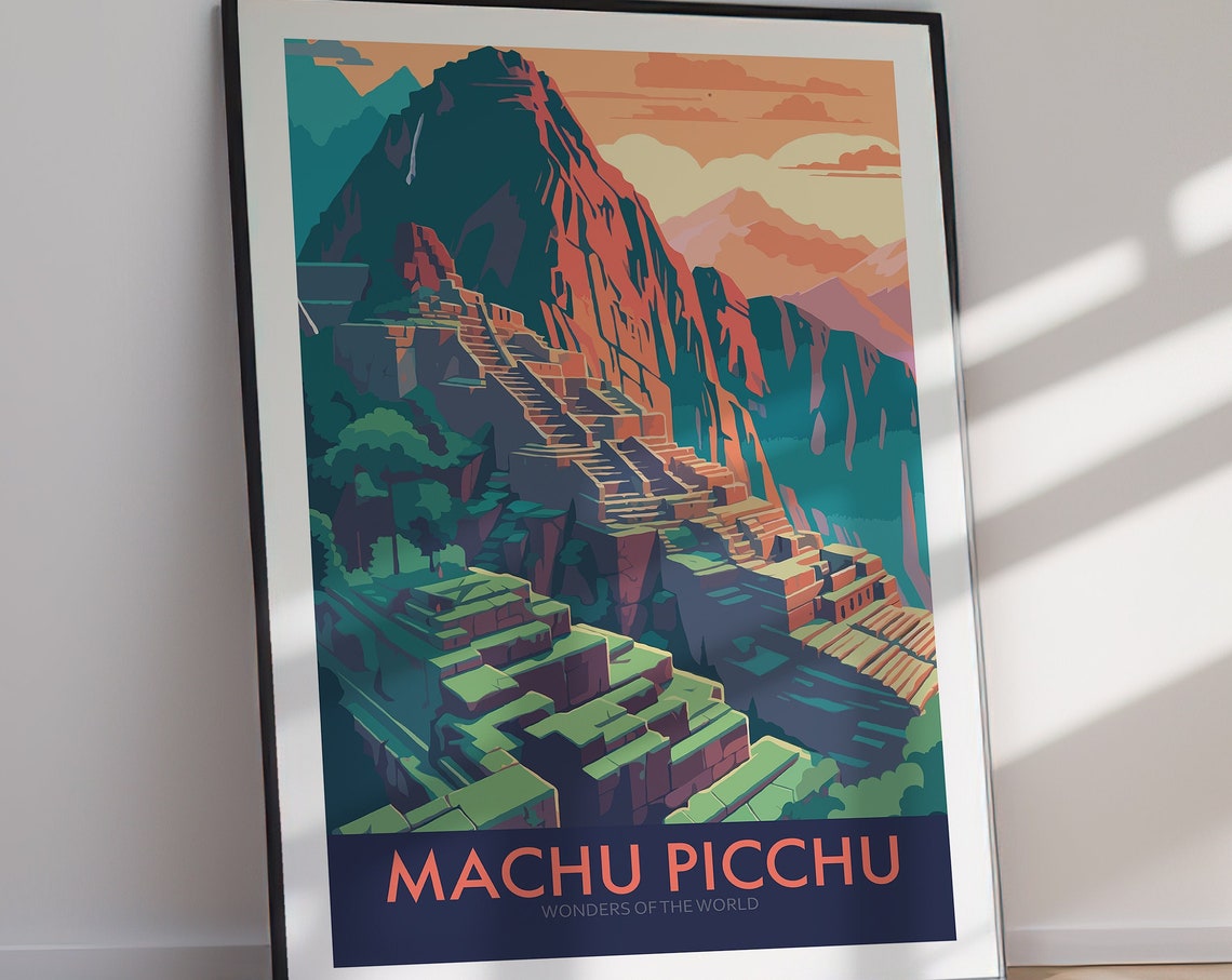 Machu Picchu Poster Peru Poster Travel Print Art Art Print Wall Art Instant Gift For Her Gift For Him - Image 3