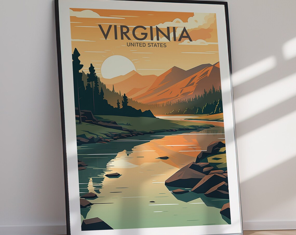 Virginia Travel Poster, Vintage Wall Art Print - Image 2