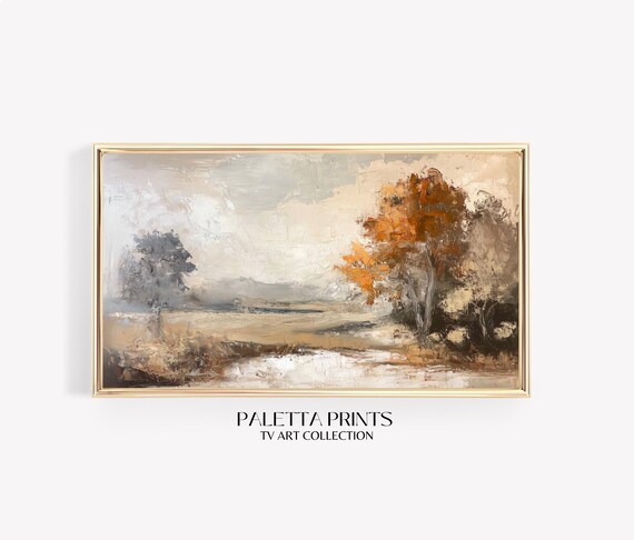 Frame Tv Vintage Misty Forest Art Art For Frame Tvs Nature Tv Art Rustic Landscape Tv Art Fall Art Paletta Prints
