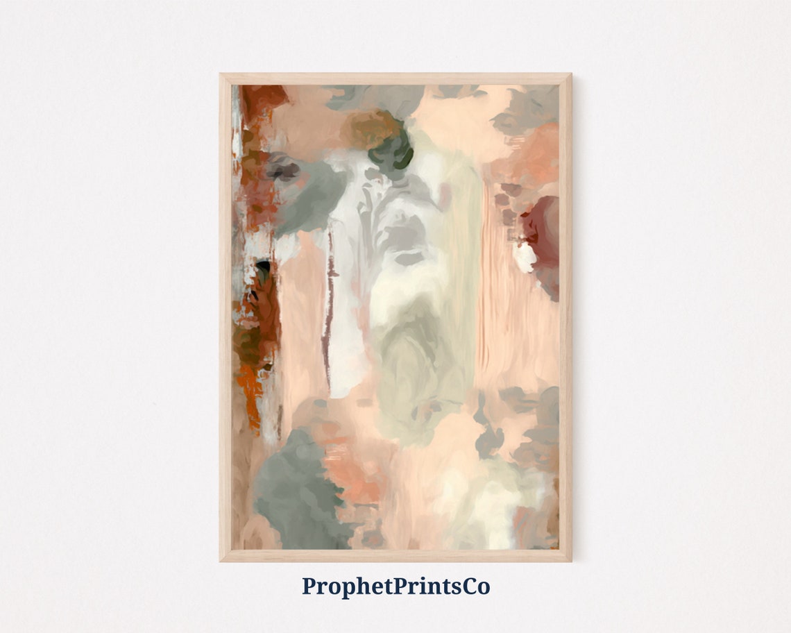 Abstract Boho Poster Print Mid Century Modern Wall Art Cute Original Gift Neutral Home Dcor Wall Art Digitial