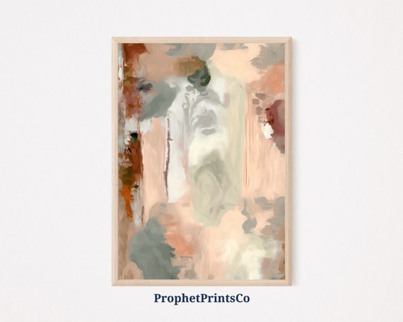 Abstract Boho Poster Print Mid Century Modern Wall Art Cute Original Gift Neutral Home Dcor Wall Art Digitial