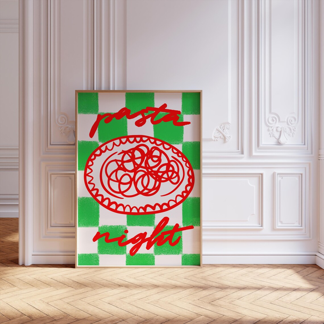 Pasta Night, Retro Italian Kitchen Decor - Image 2