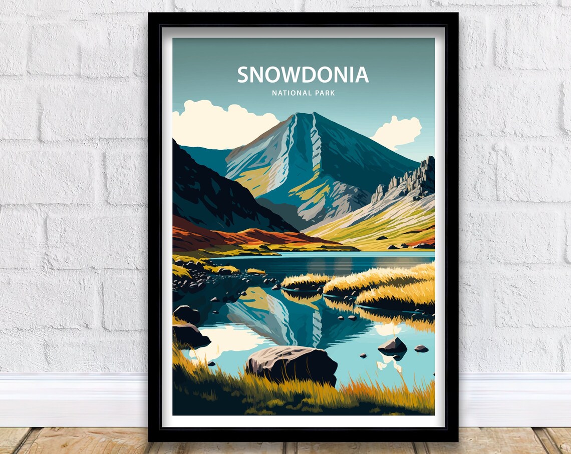 Snowdonia Travel Print Wales Travel Poster