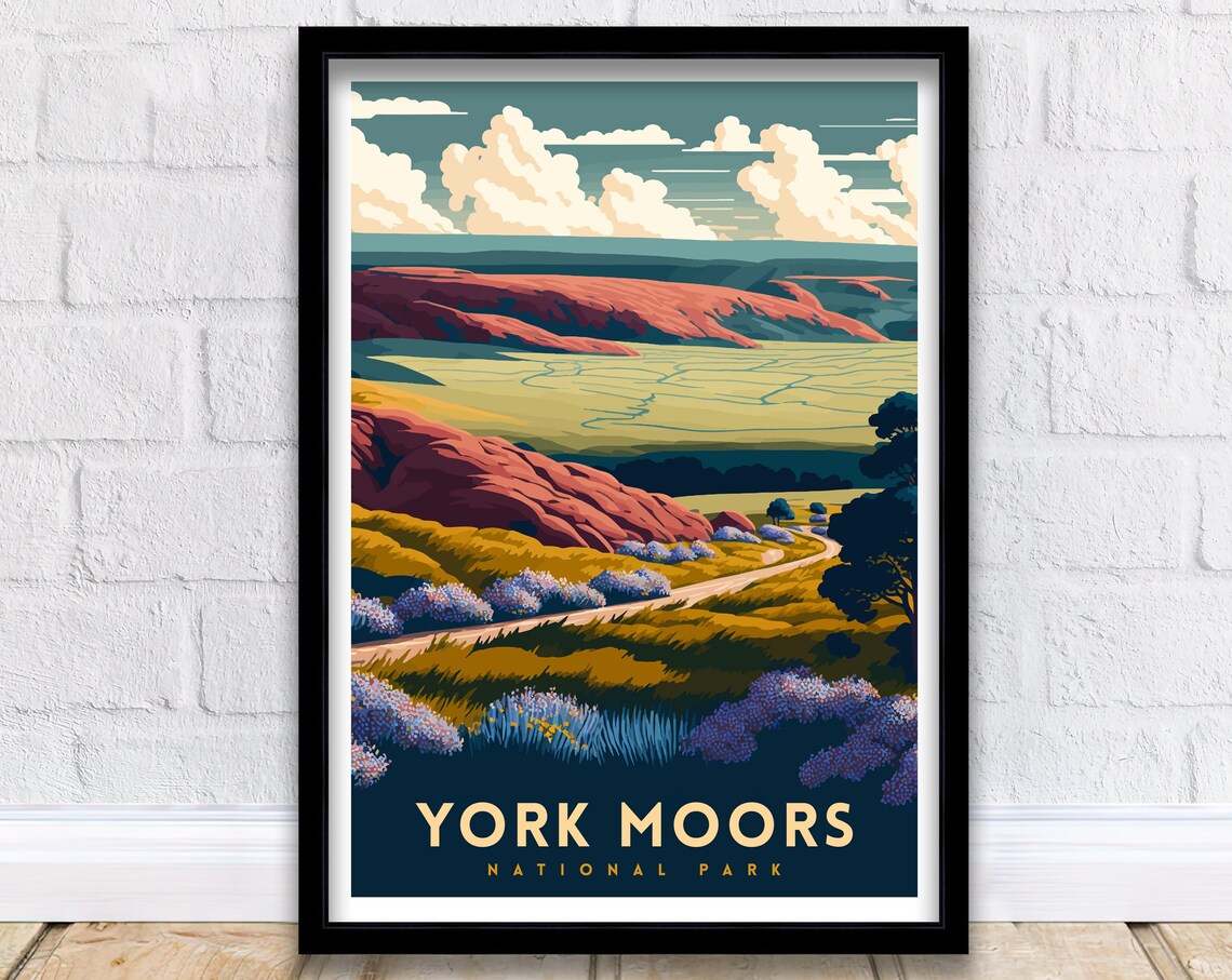North York Moors Travel Poster, Yorkshire National Park