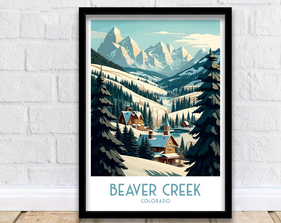 Beaver Creek Travel Poster, Colorado Travel Art