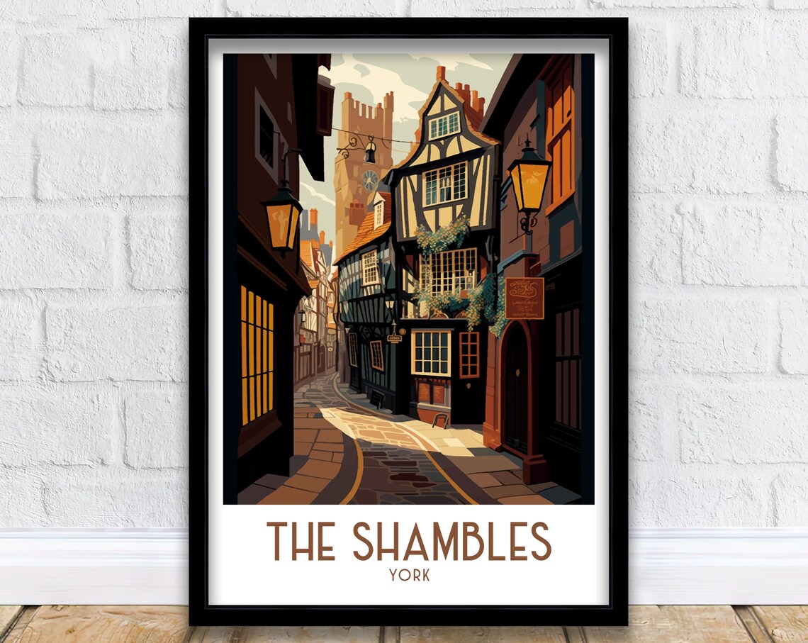 York Travel Poster, York Minster Yorkshire Print