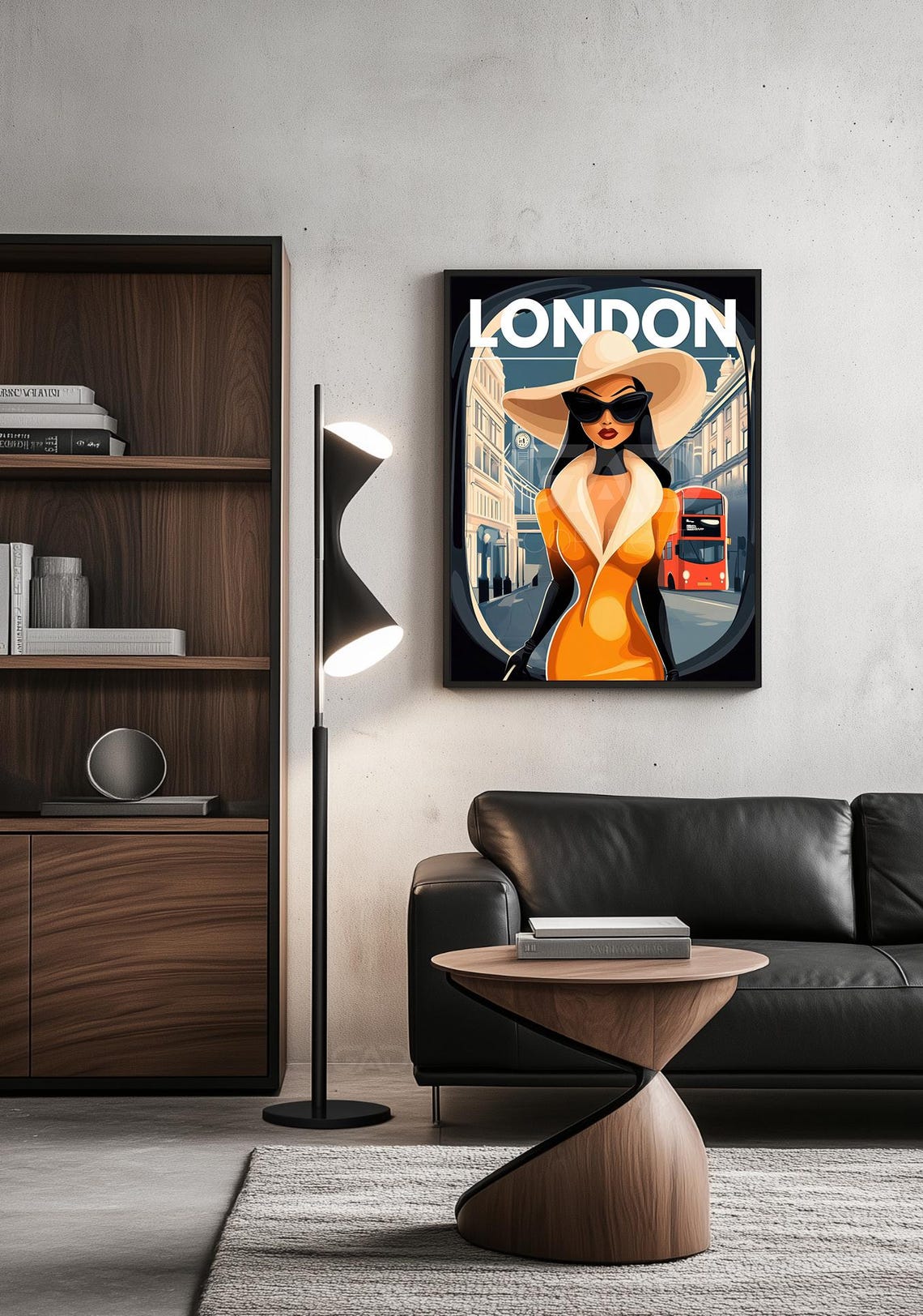 London City Poster Print Uk United Kingdom Town Bus Tower Bridge Shopping Retro Travel Wall Art Designs Gad Art 00015 London - Image 2