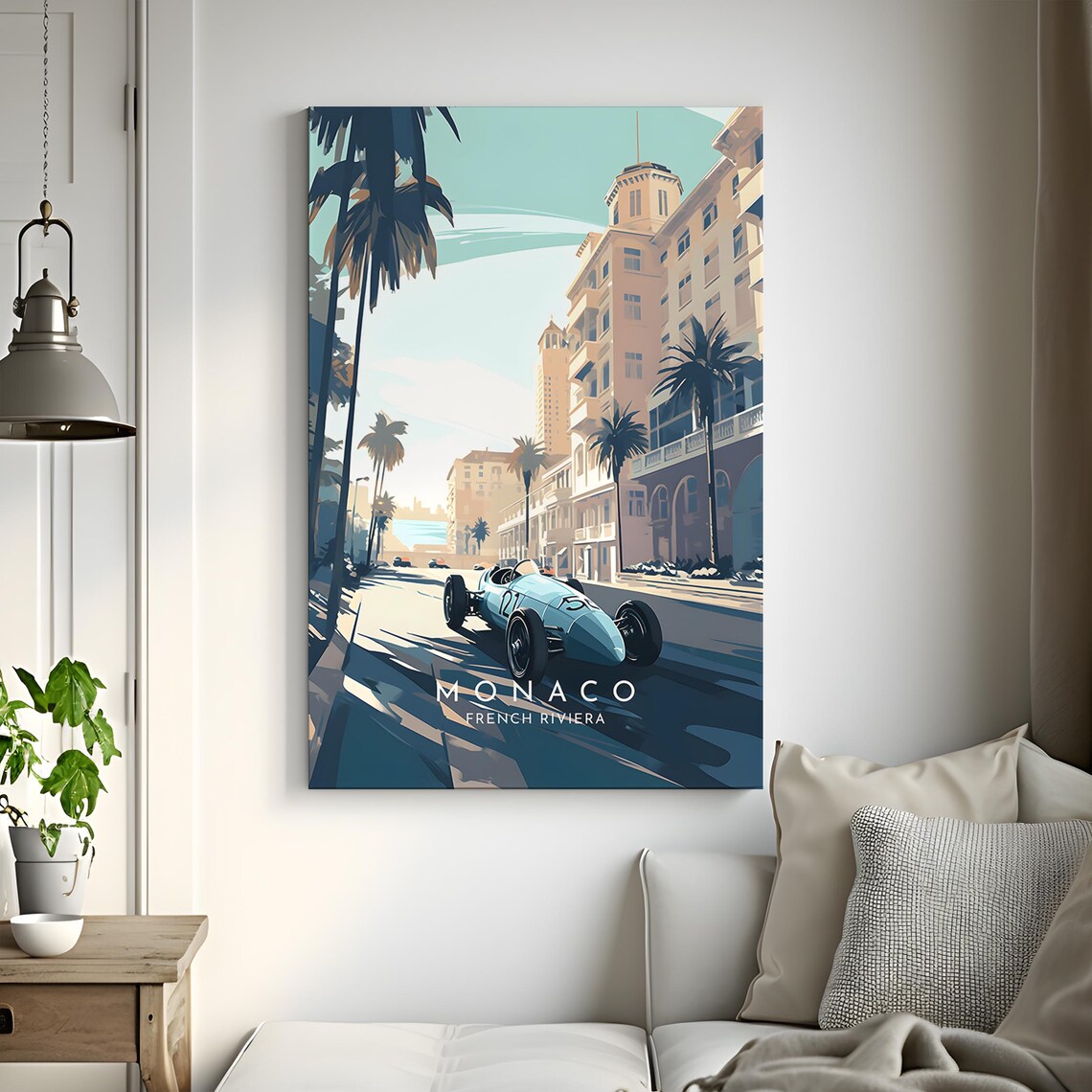 Monaco French Riviera Vintage Grand Prix Race Car Number 27 Poster - Image 3