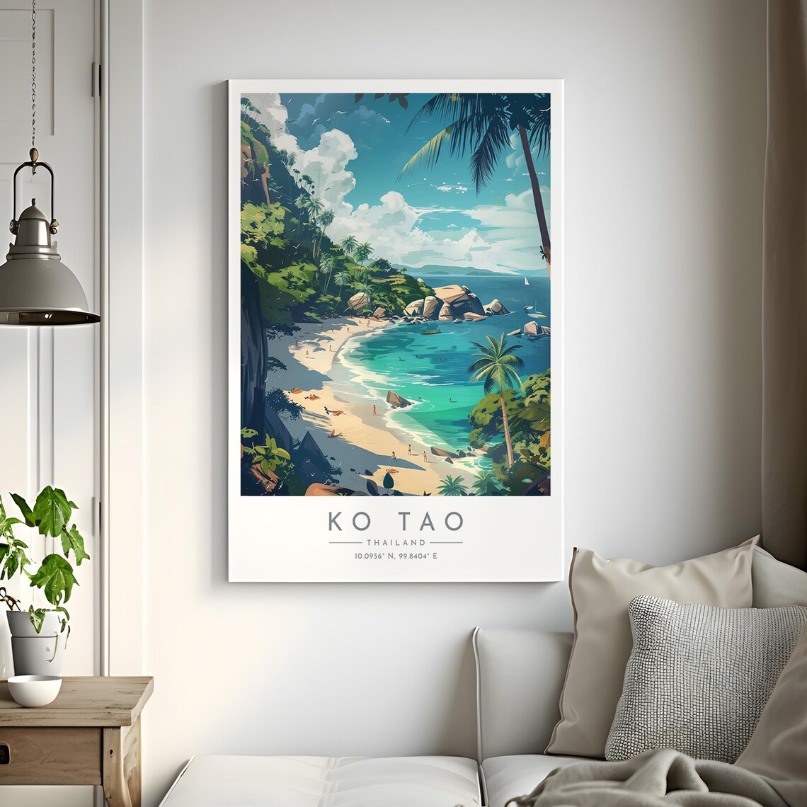 Ko Tao Travel Poster, Thailand Island Travel Poster - Image 2