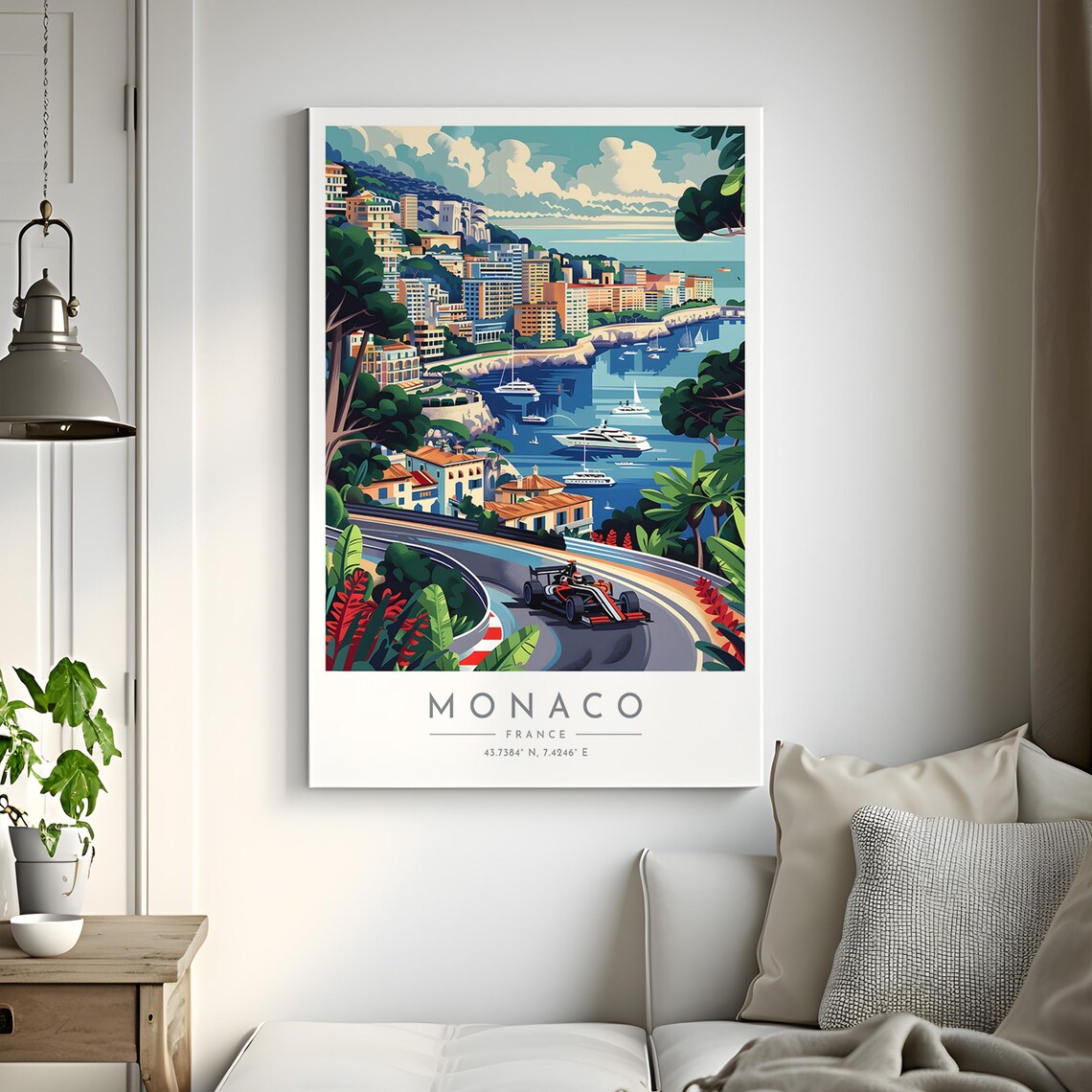 Monaco Travel Poster, France Place Print - Image 2