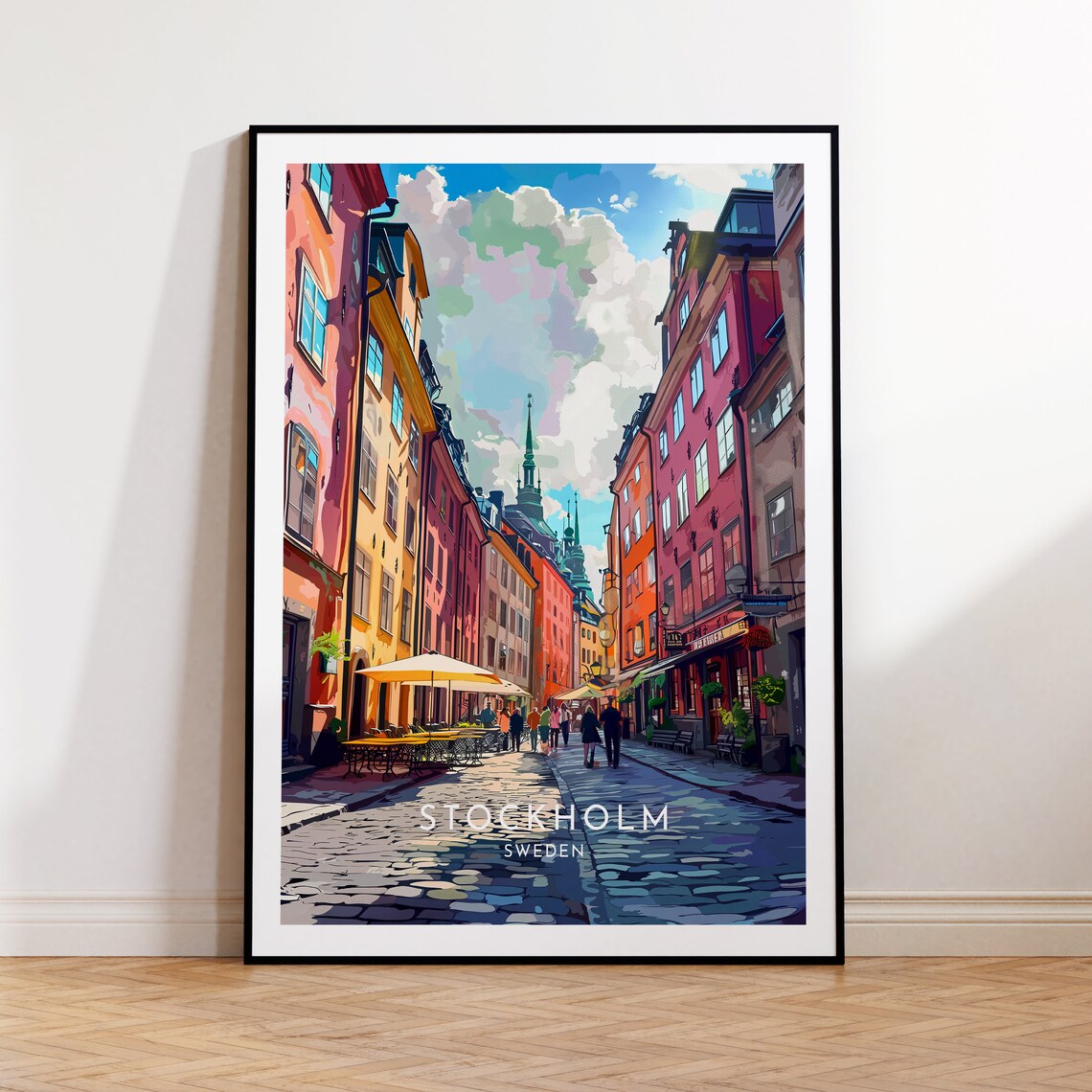 Stockholm Travel Poster, Sweden Home Decor