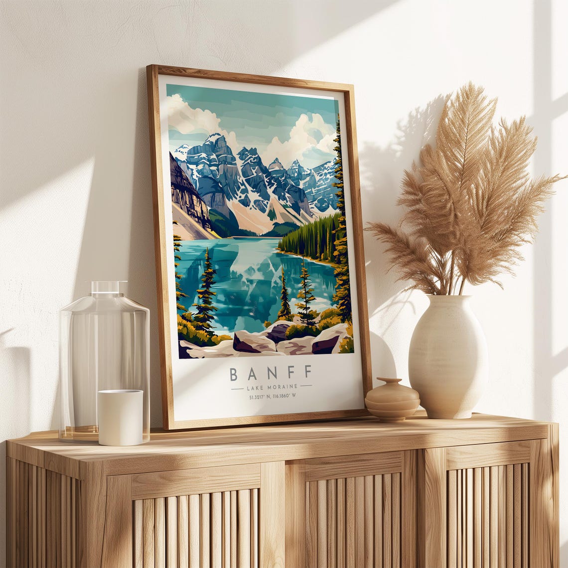 Banff Canada Lake Moraine Rocky Mountains Turquoise Lake Poster - Image 3
