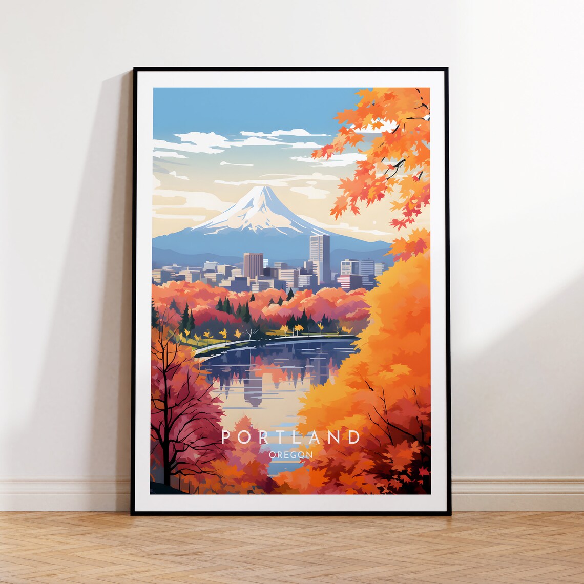 Portland Travel Poster, Oregon Home Decor