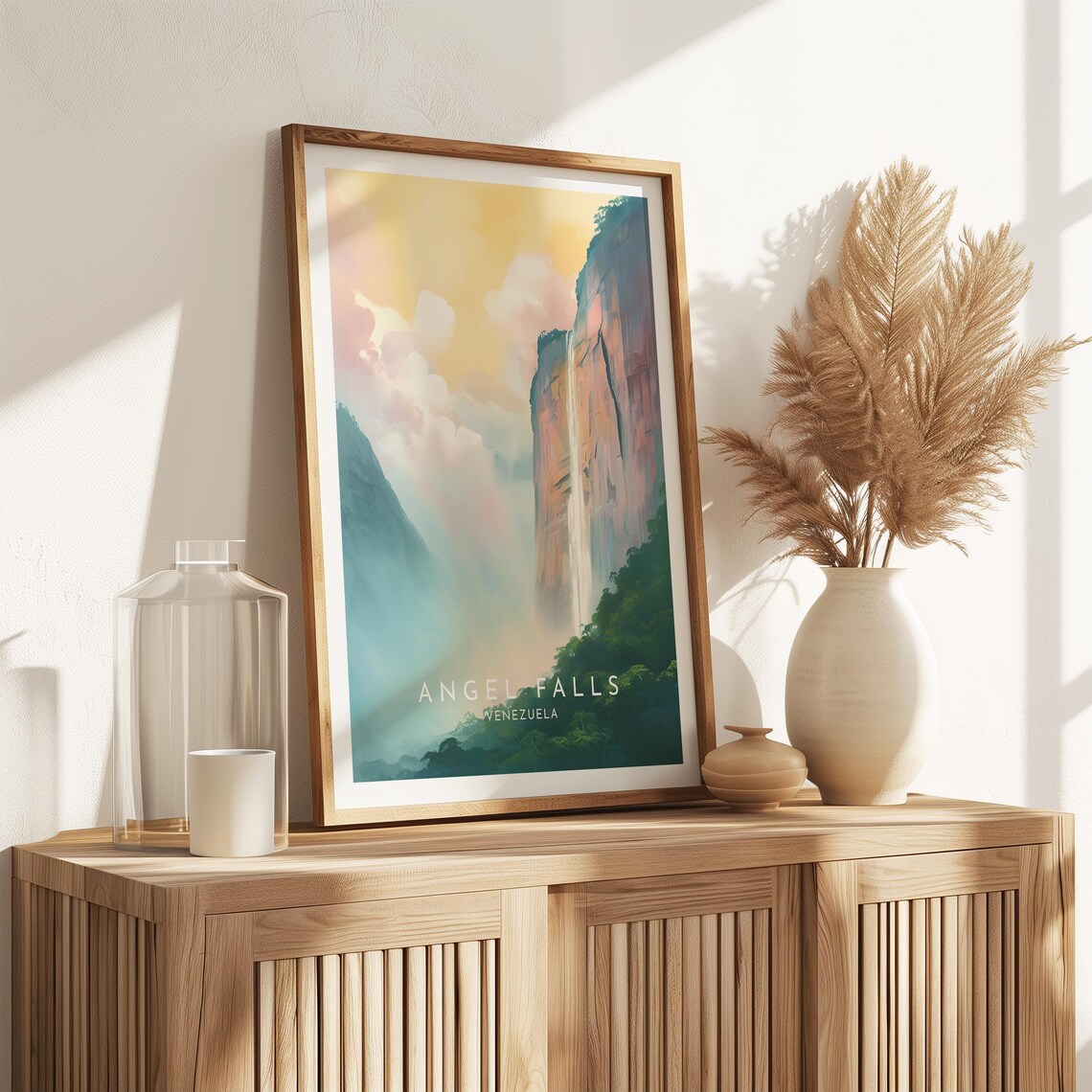 Angel Falls Travel Poster, Venezuela Landscape - Image 2