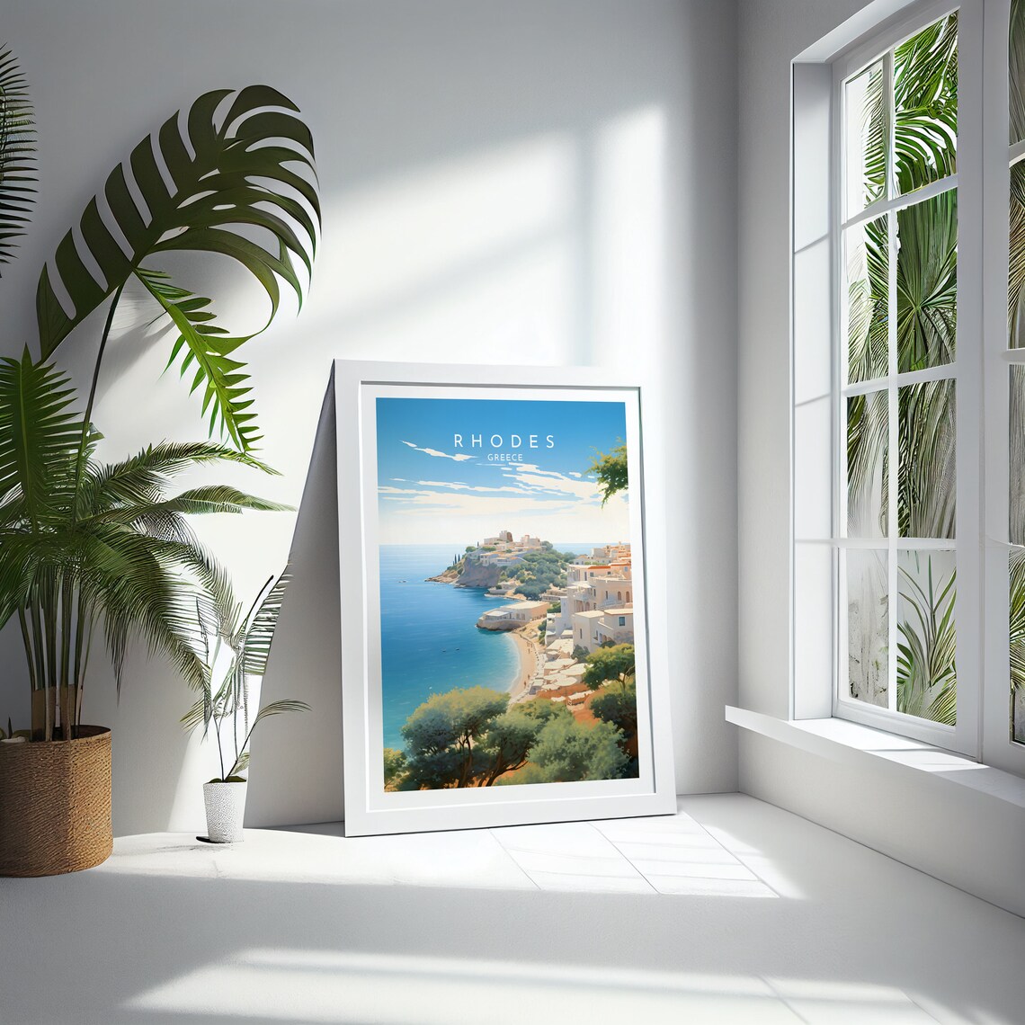 Rhodes Greece Travel Poster, Home Decor Print - Image 4