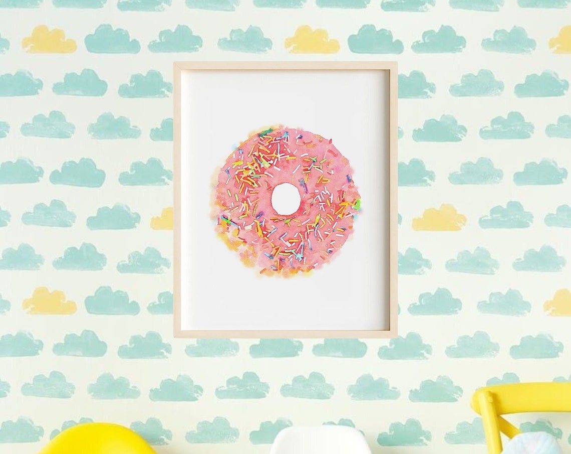 Teen Girl Wall Art Girl Room Decor Pink Wall Decor Girl Room Art Room Decor Girly Wall Art Pink Donut Print Dorm Decor Girls - Image 3